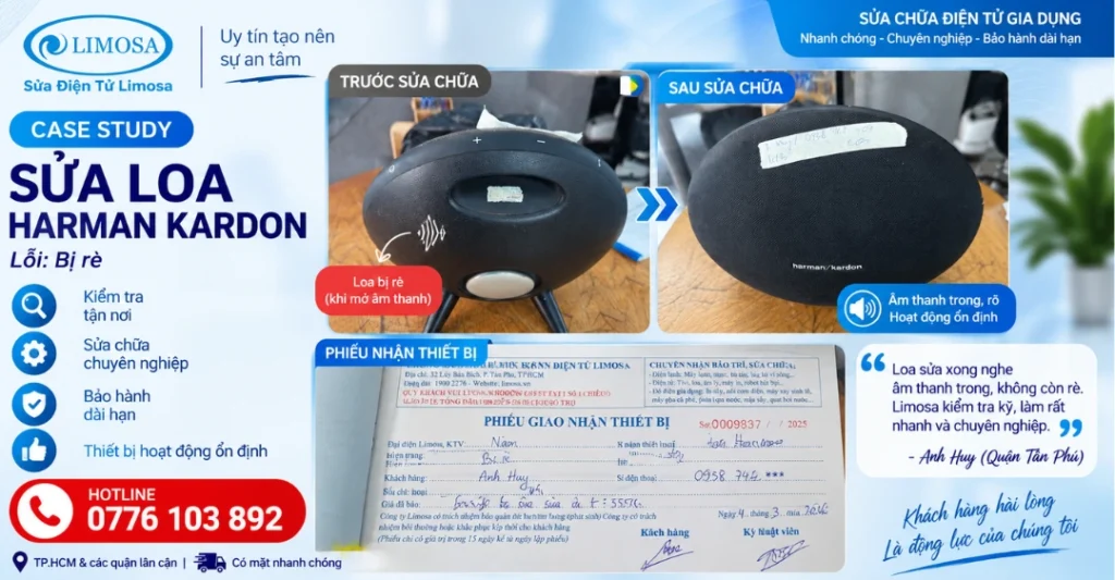 Trường hợp 2: sửa loa Harman Kardon tại Sửa Điện Tử Limosa