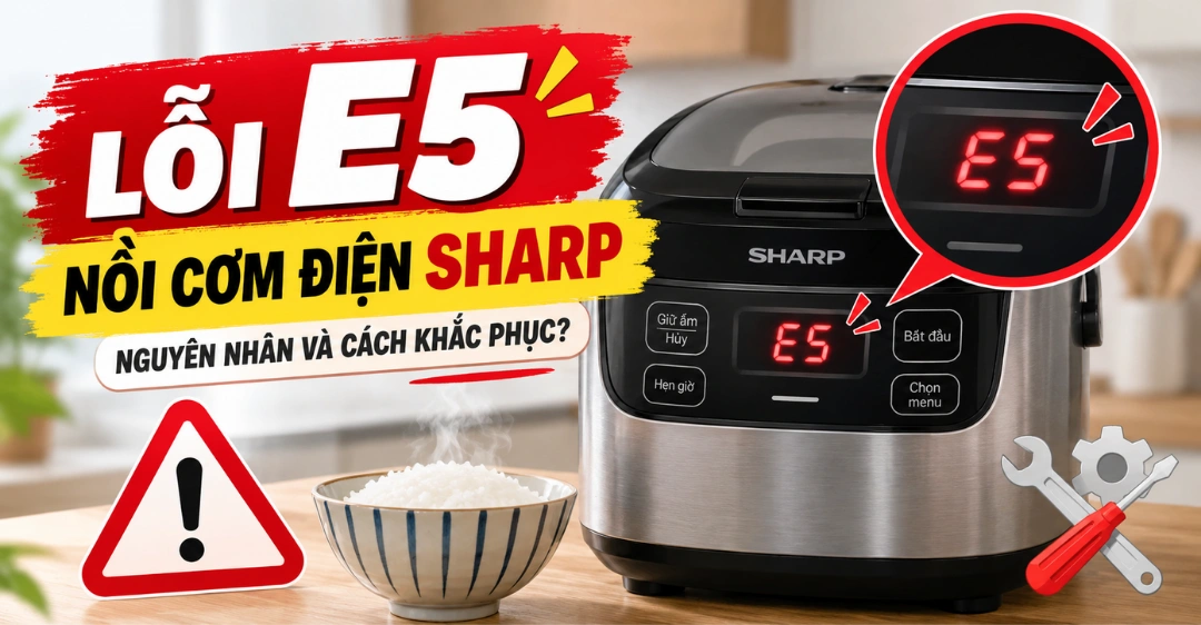 Lỗi E5 Nồi Cơm Điện Sharp
