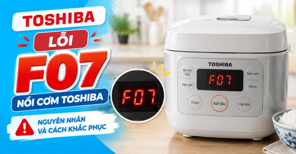 lỗi F07 nồi cơm Toshiba