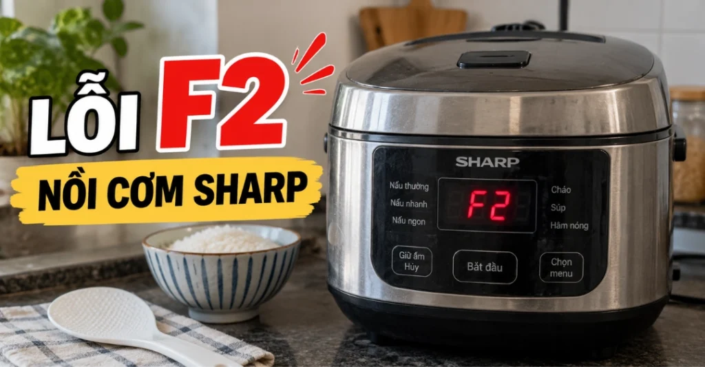 lỗi F2 nồi cơm Sharp