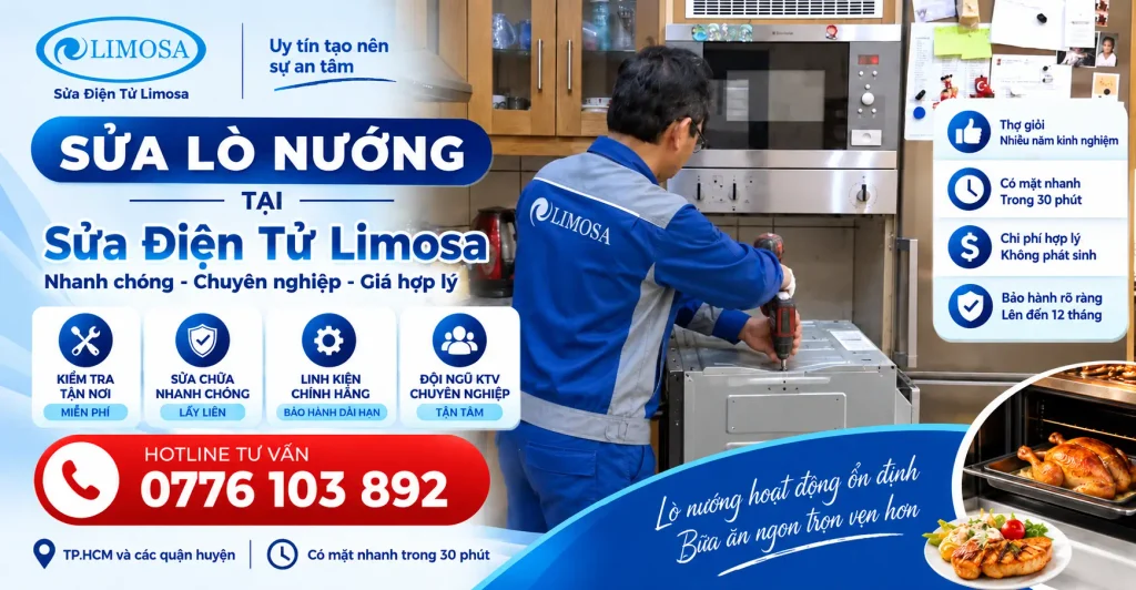 Sửa lò nướng tại nhà giá rẻ tại Sửa Điện Tử Limosa