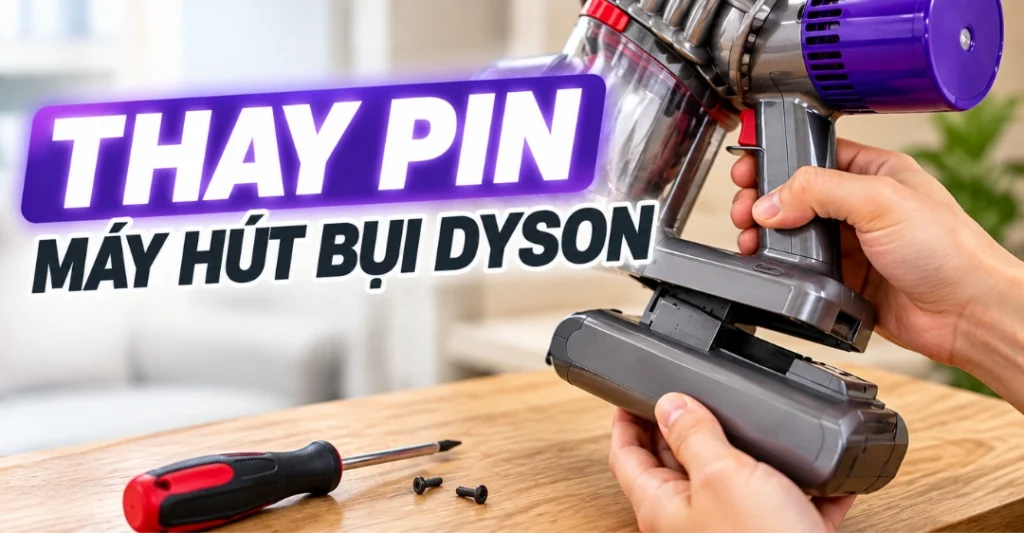 thay pin máy hút bụi Dyson