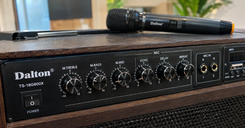 Căn chỉnh các thông số Micro và hiệu ứng Echo, Delay trên loa kéo Dalton